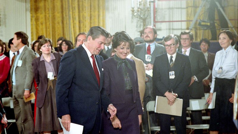 Elizabeth Dole with President Reagan in 1983.